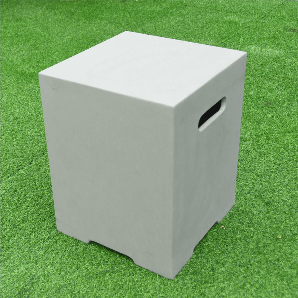 Elementi - Kleine gasfles cover betonlook vierkant grijs